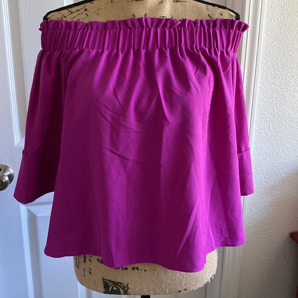 Rachel Roy • lilac off shoulder top • medium - Picture 7 of 8